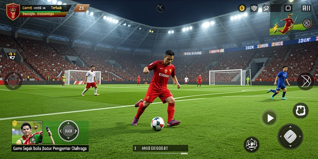 Tampilan gameplay nyata dalam <strong>33ZK</strong> memperlihatkan aksi sepak bola yang mendebarkan.