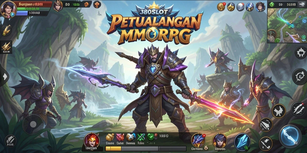 Tampilkan aksi seru dalam gameplay MMORPG 380SLOT.