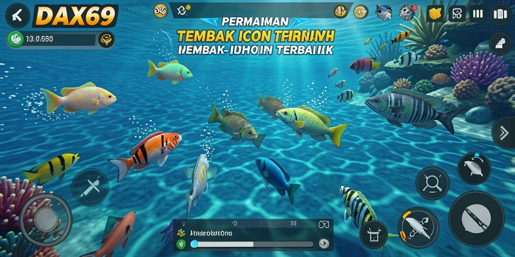 Tampilan gameplay DAX69 menampilkan keseruan menembak ikan yang mengasyikkan.