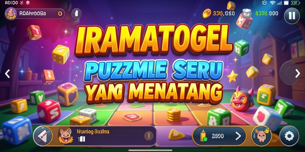 Tampilan gameplay menantang dan penuh warna di IRAMATOGEL.