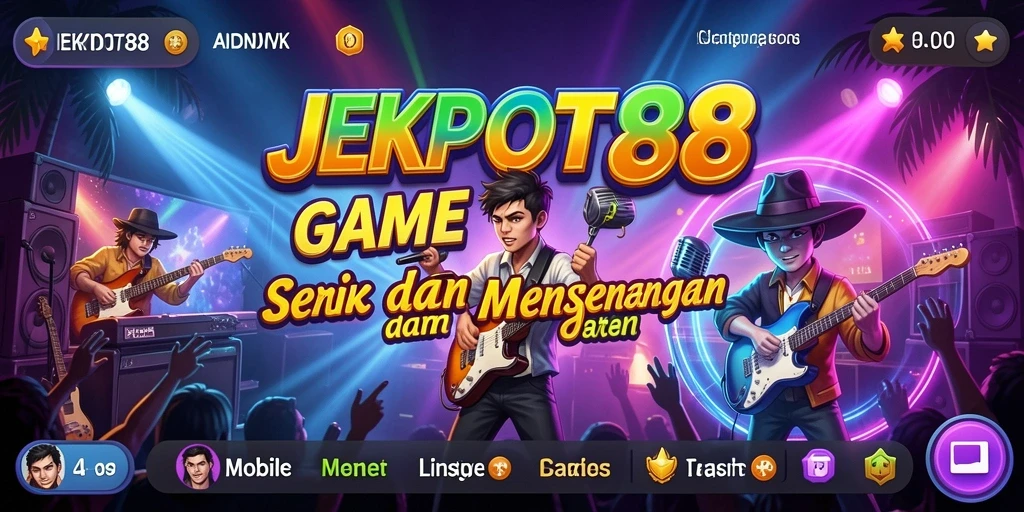 Tampilan gameplay JEKPOT88 yang penuh warna dan menarik.