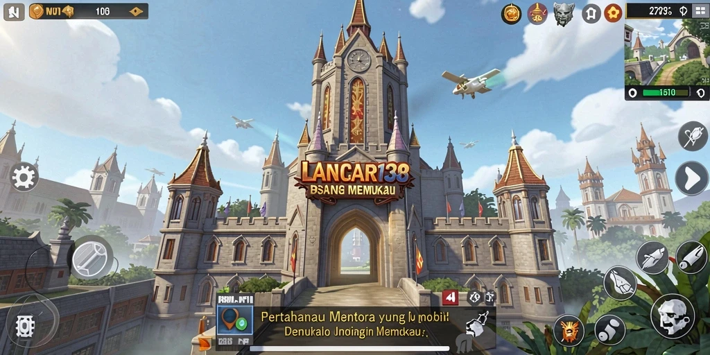 Tampilan penuh aksi gameplay Tower Defense LANCAR138.