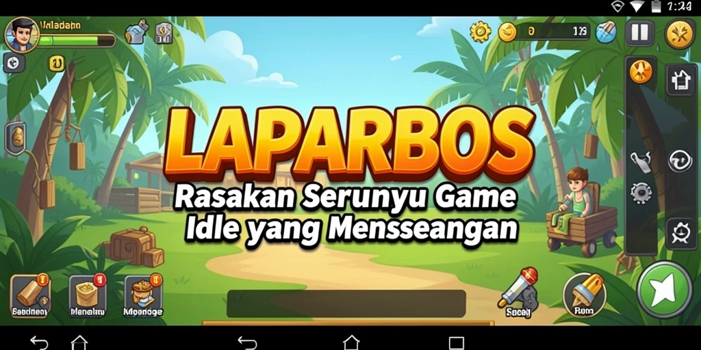 Screenshot utama LAPARBOS menampilkan gameplay Idle yang seru dan interaktif.