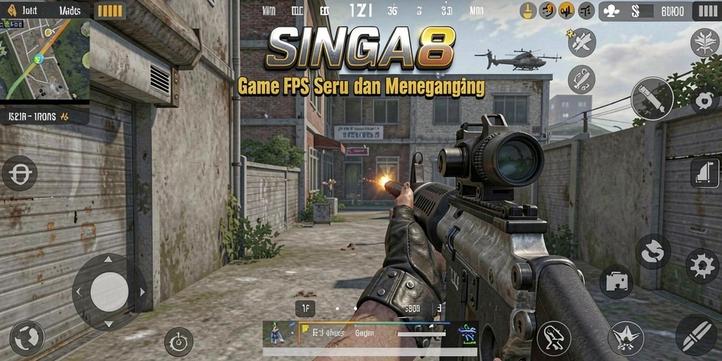 Tampilan gameplay SINGA8 yang seru dan menarik.