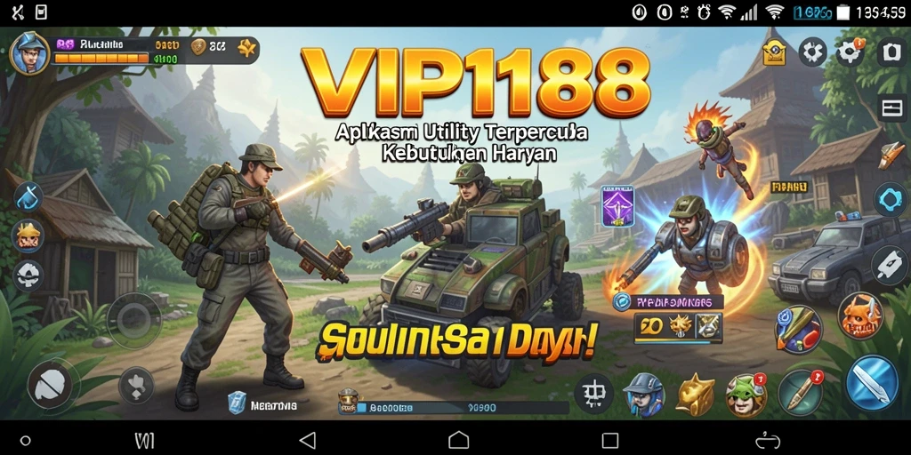 Tampilan utama VIP188 yang menampilkan berbagai fitur aplikasi Utility.