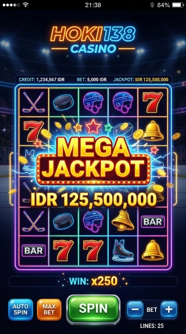 Tampilan utama aplikasi hoki138 dengan berbagai kategori.